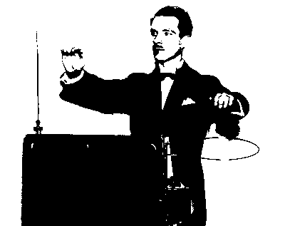 Leon Theremin demonstrating the Theremin